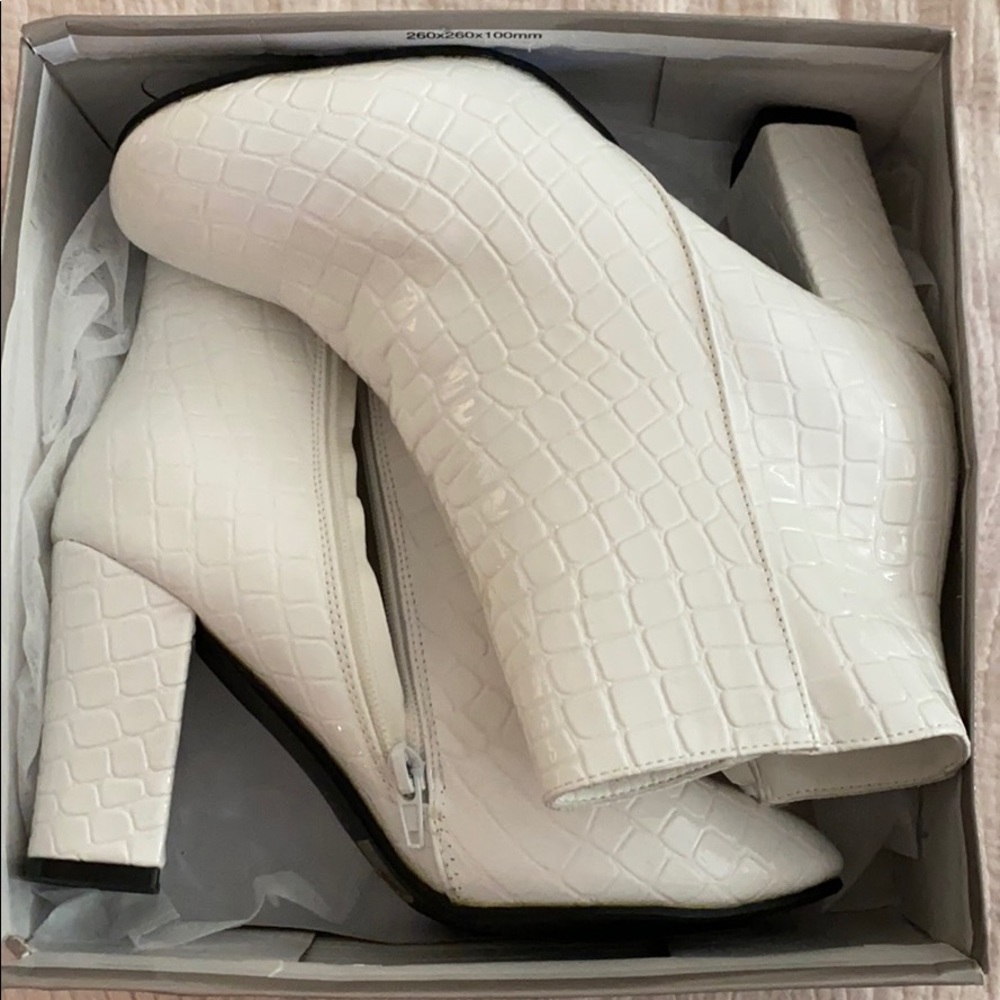 New In Box White Booties